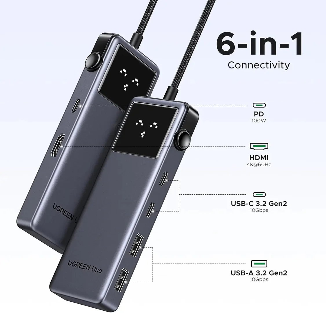 UGREEN UNO 6 IN 1 USB C HUB 35998 thumbnail 4