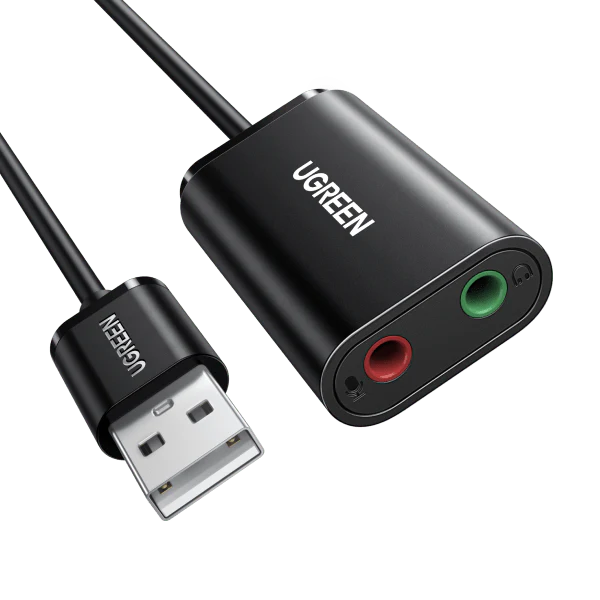 UGREEN USB 2.0 EXTERNAL SOUND ADAPTER BLACK 30724