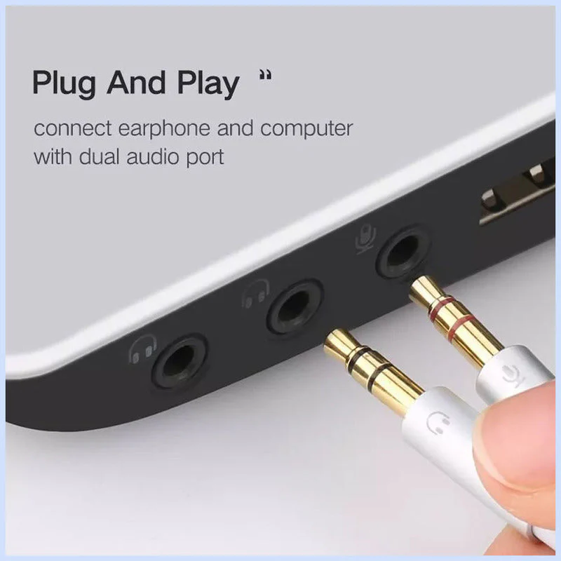 UGREEN 3.5MM FEMALE TO 2 MALE AUDIO CABLE ABS CASE WHITE 20897 thumbnail 4