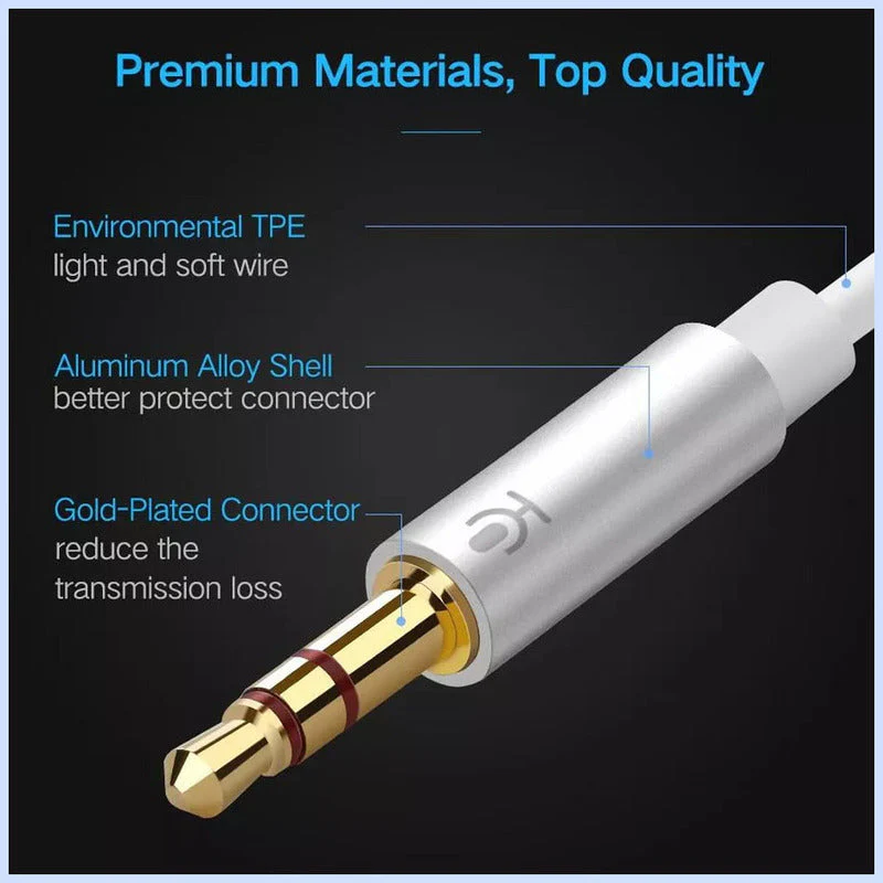 UGREEN 3.5MM FEMALE TO 2 MALE AUDIO CABLE ABS CASE WHITE 20897 thumbnail 6