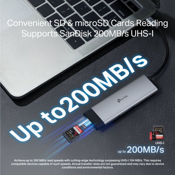 TP-LINK USB TYPE C 7 PORT HUB UH7020C thumbnail 6
