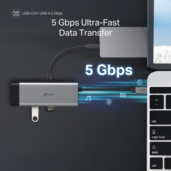 TP-LINK USB TYPE C 7 PORT HUB UH7020C thumbnail 8