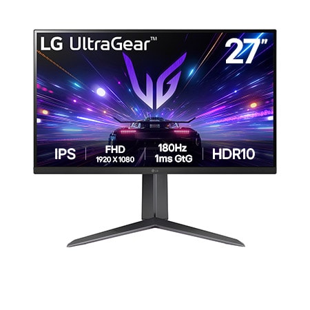LG 27 INCH ULTRAGEAR FHD IPS DISPLAY 180HZ 1MS GAMING MOINITOR 27GS65F-B