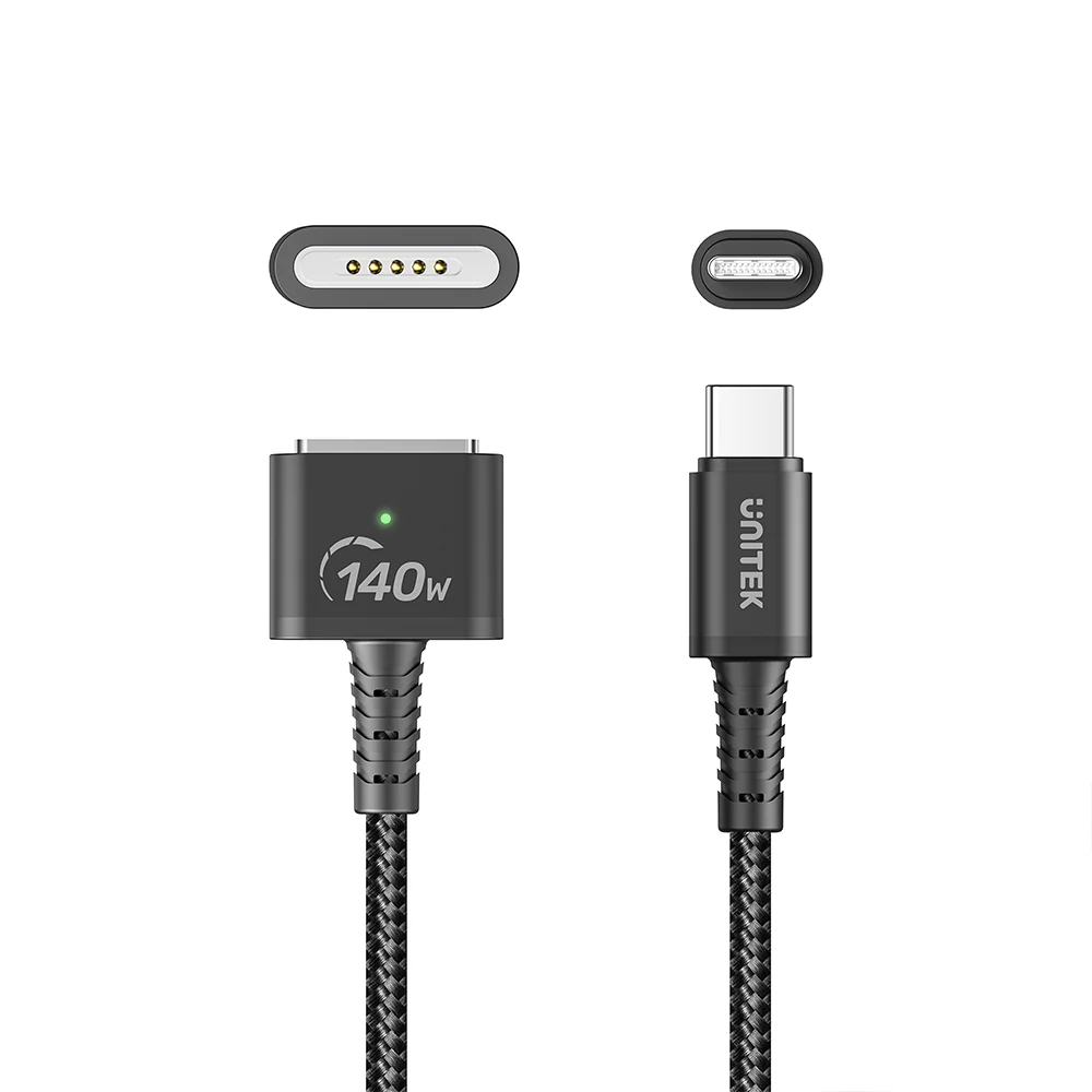 UNITEK PD 3.1 USB C TO MAGNETIC 3 CHARGING CABLE PD 140W 3M BLACK C14121BK-3M