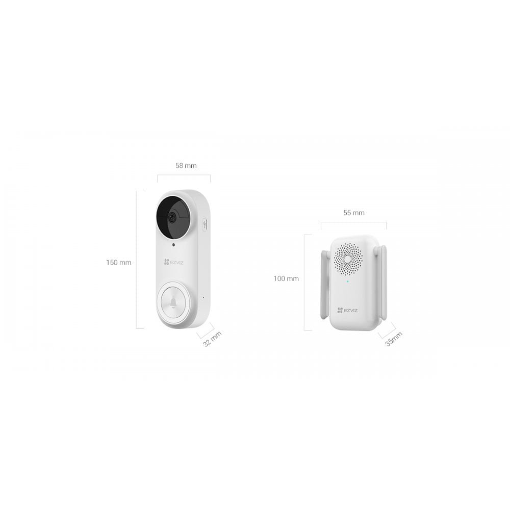 EZVIZ Battery-Powered Video Doorbell DB2 Pro 2K+: Keep Your Home Secure with Advanced Video Monitoring thumbnail 2