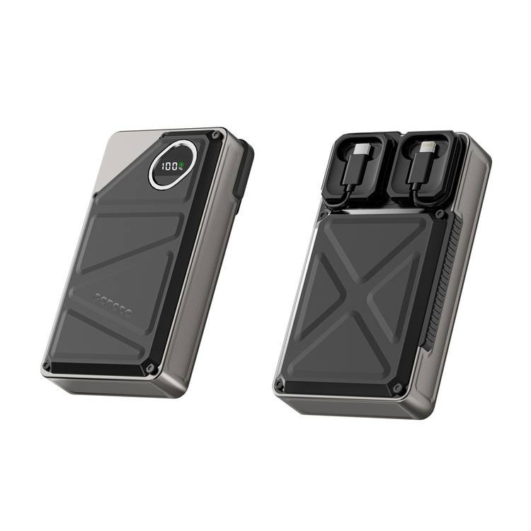Porodo 1000mAh Power Bank Built-In Type-C & Lightning PD-PBFCH055-BK