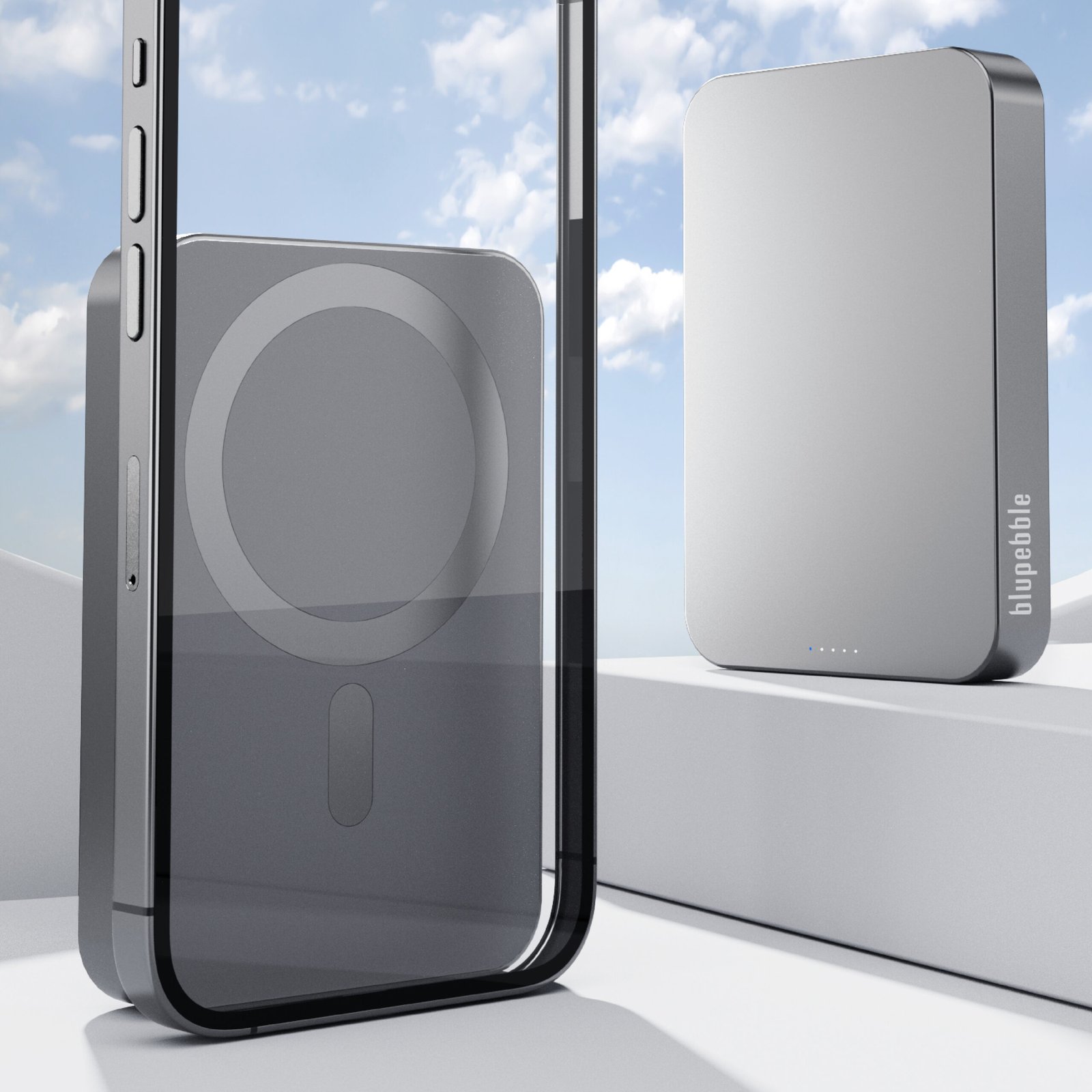BLUPEBBLE 15W CORE POD MAX 10000MAH MAGSAFE POWER BANK GREY BP-CPMAX10000-SG thumbnail 4