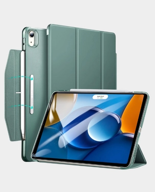 ESR ASCEND TRIFOLD CASE COMPATIBLE WITH IPAD AIR 13 2024 PRO 12.9 6TH-5TH GEN  FROSTED GREEN
