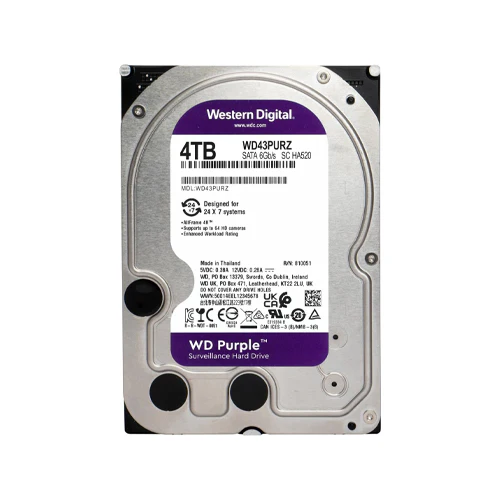 WD PURPLE 3.5 INCH 4TB  SURVEILLANCE INTERNAL HARD DRIVE WD44PURZ