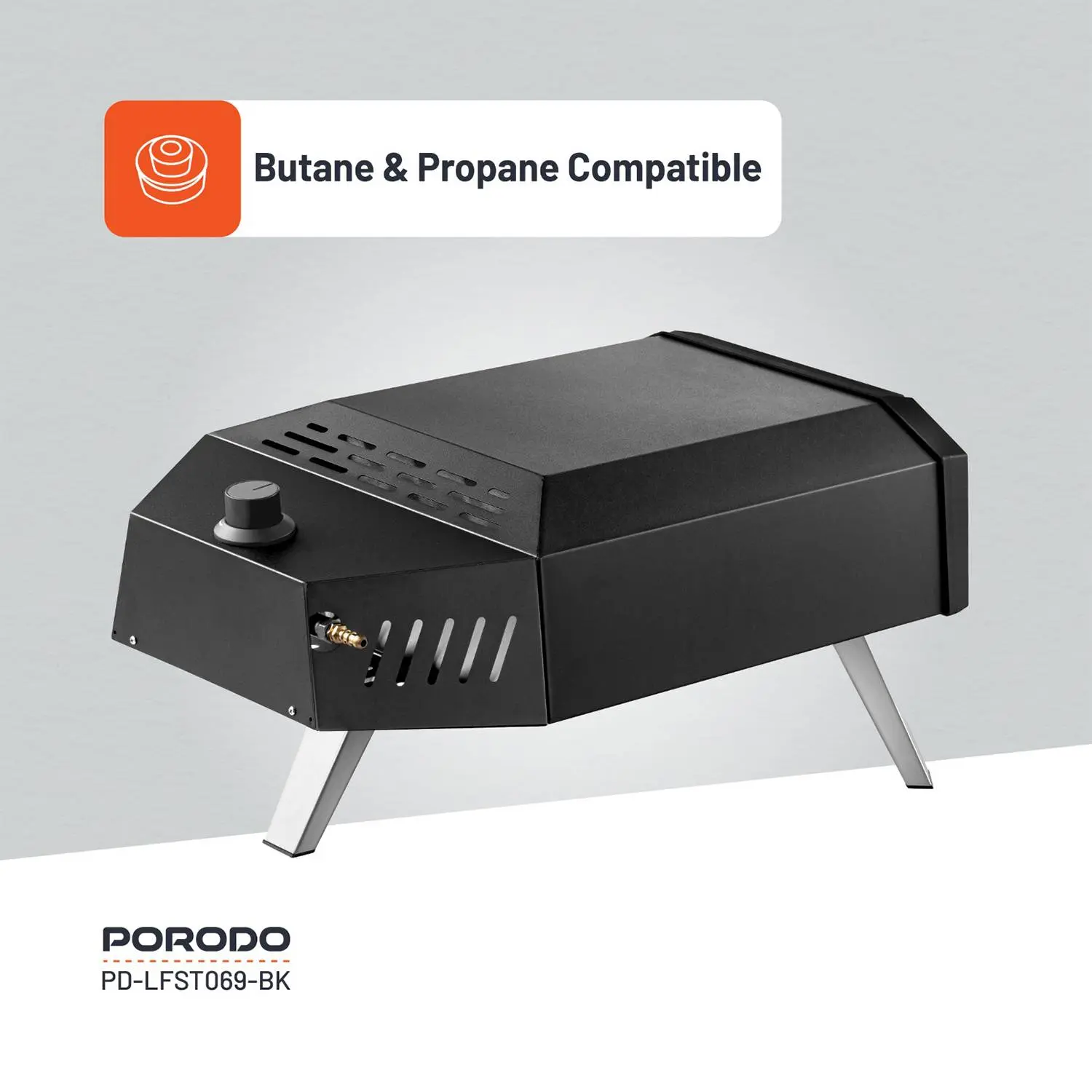 Porodo Lifestyle 12-Inch Outdoor Pizza Oven - Black ,Portable & Efficient thumbnail 14
