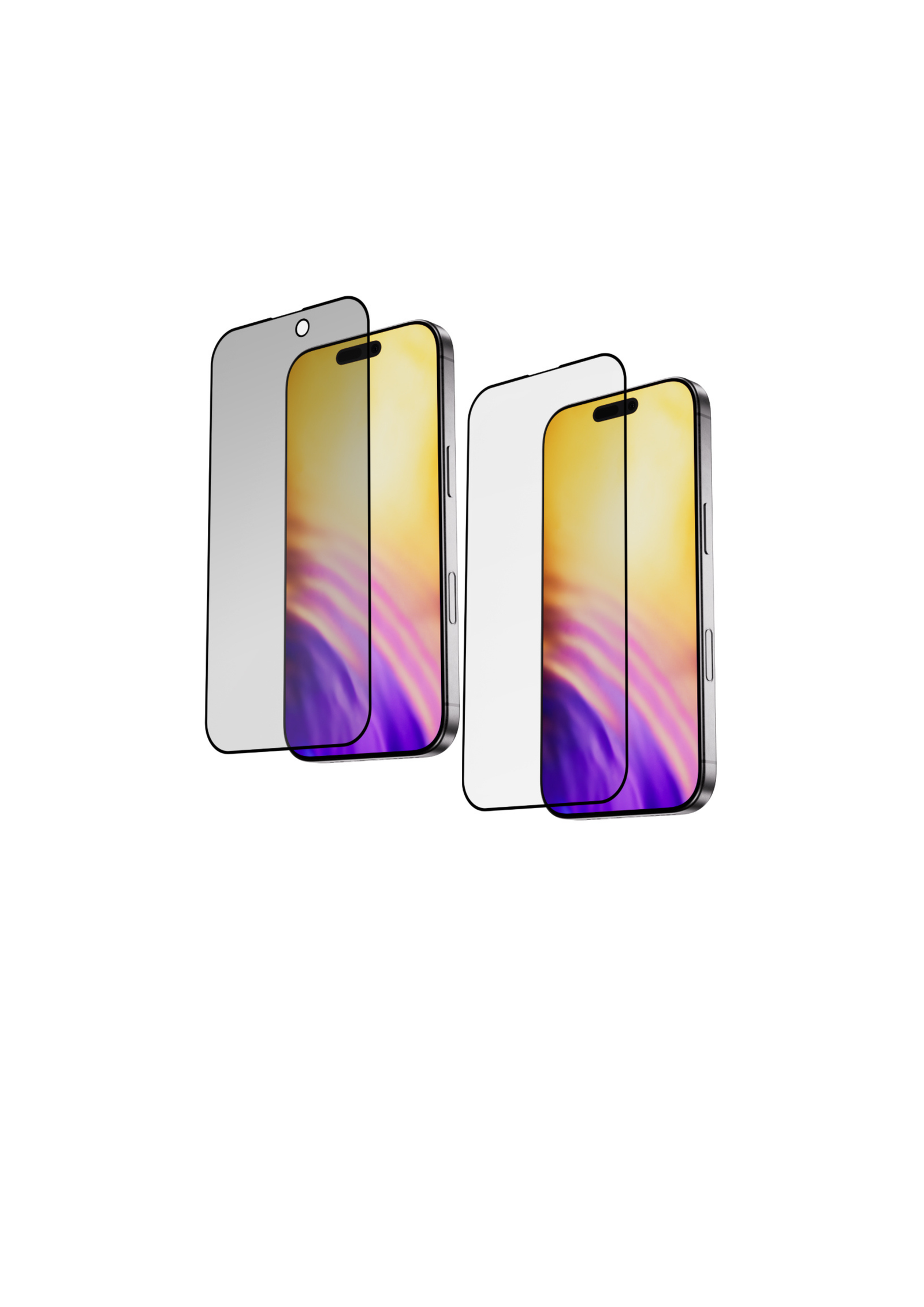 Bluepebble iPhone 16 Series Graphene Rock Series Tempered Glass - 2.5D Clear & Privacy Protection