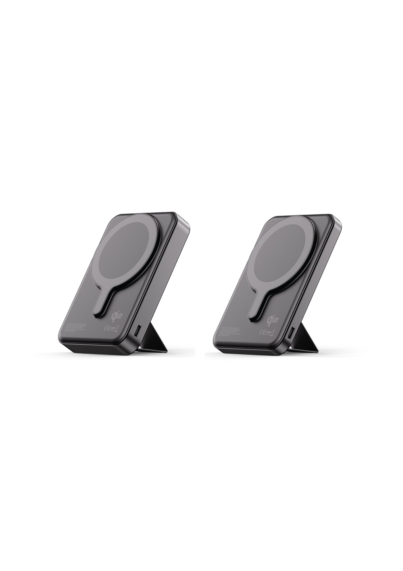 Blupebble 15W Qi2 Core Pod Grip MagSafe Power Bank Black BP-CPGRIP-BK
