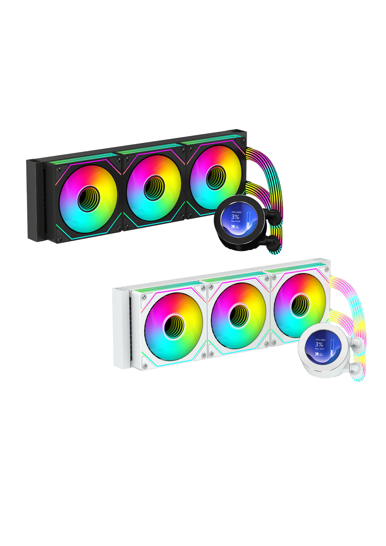 GameOn Kraken N360 360mm LCD Display Liquid CPU Cooler with ARGB Tube GOKRAKENN360