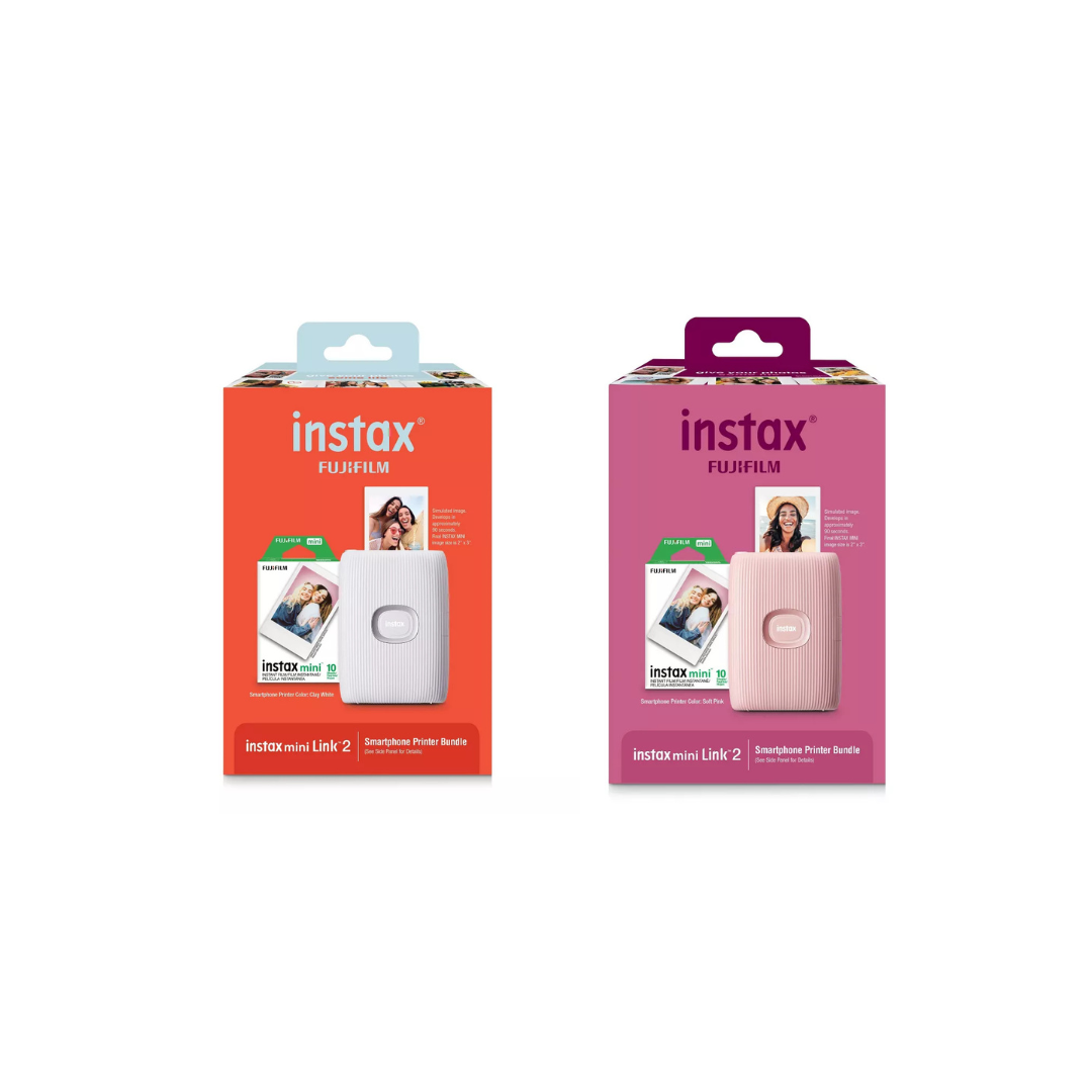 Fujifilm Instax Mini Link 2 Bundle Smartphone Printer - Instant Photo Printing with Accessories