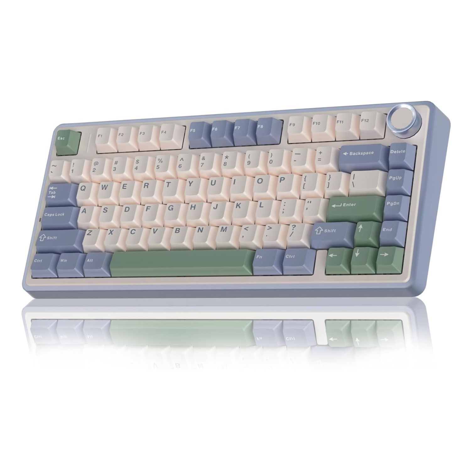 AULA 75 KEYS RGB 75% MECHANICAL GAMING KEYBOARD TRI-MODE KNOB V3 GREY SWITCH F75