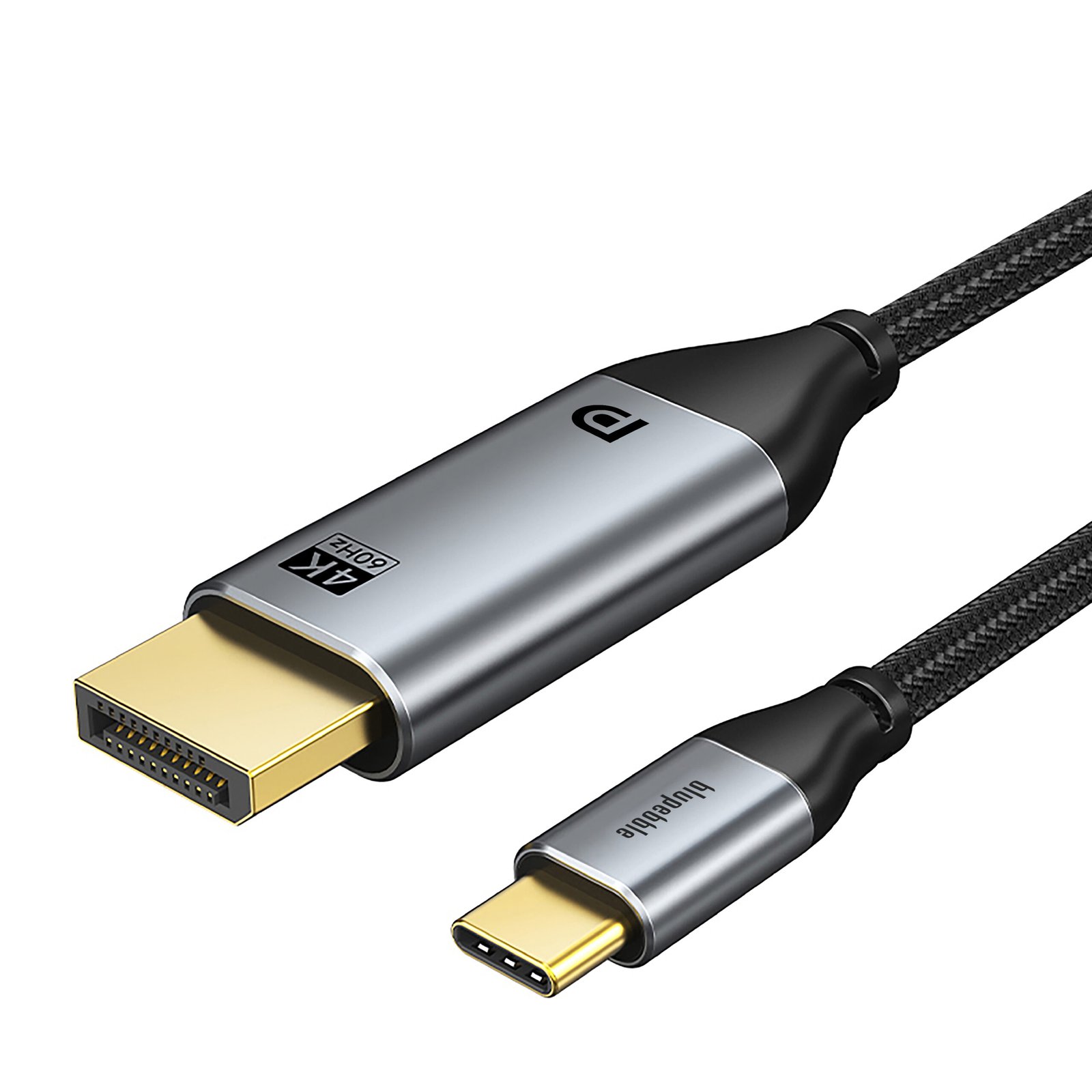 BLUPEBBLE USB TYPE C TO DISPLAYPORT CABLE 4K/60HZ BLACK BP-160PU31CMDP2S-GY