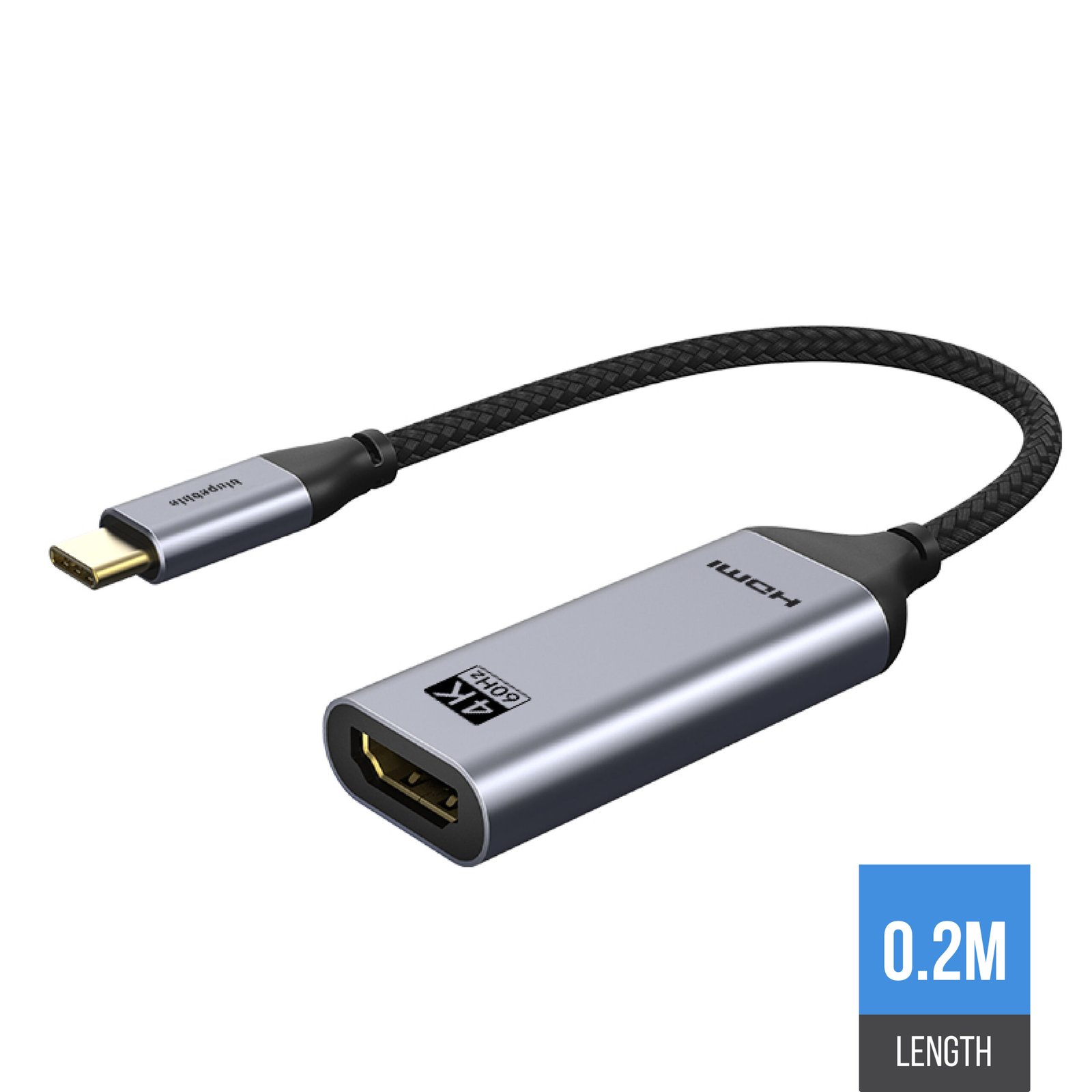 BLUPEBBLE USB TYPE C TO HDMI CABLE ADAPTER 0.2 MM BP-160-PU31CMHDFN1S-GY thumbnail 4