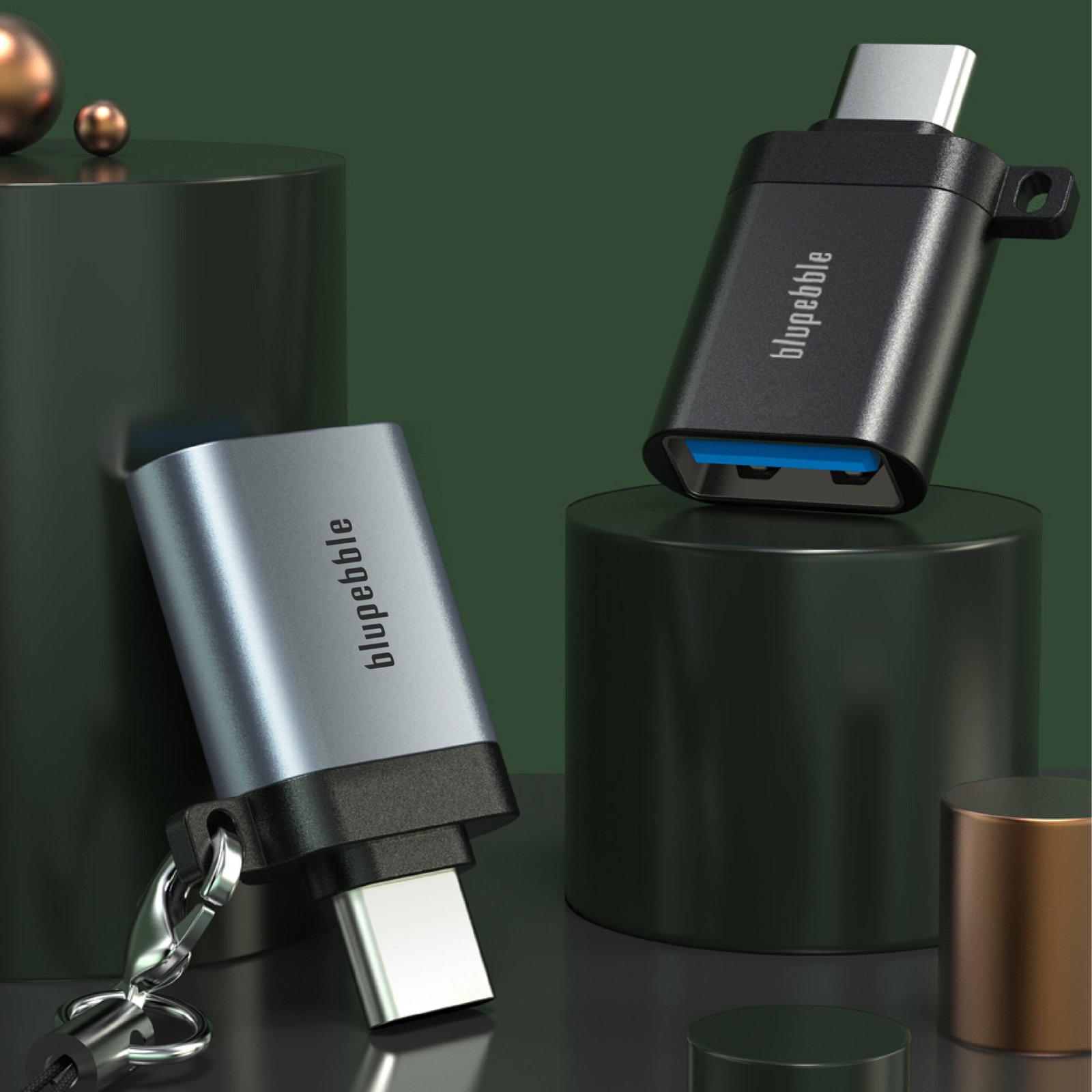 BLUPEBBLE USB-C MALE TO USB 3.0 A FEMALE OTG ADAPTER thumbnail 5