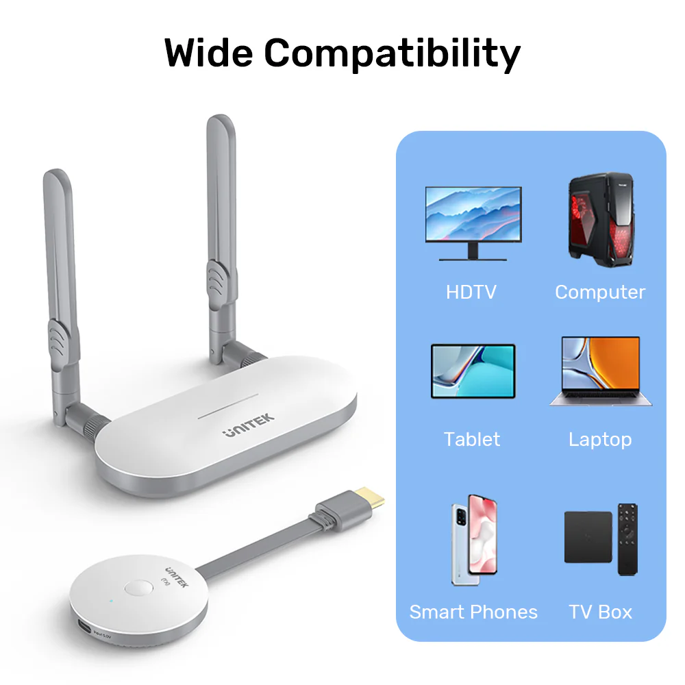 UNITEK WIRELESS HDMI TRANSMITTER & RECEIVER KIT V1183A01C thumbnail 7