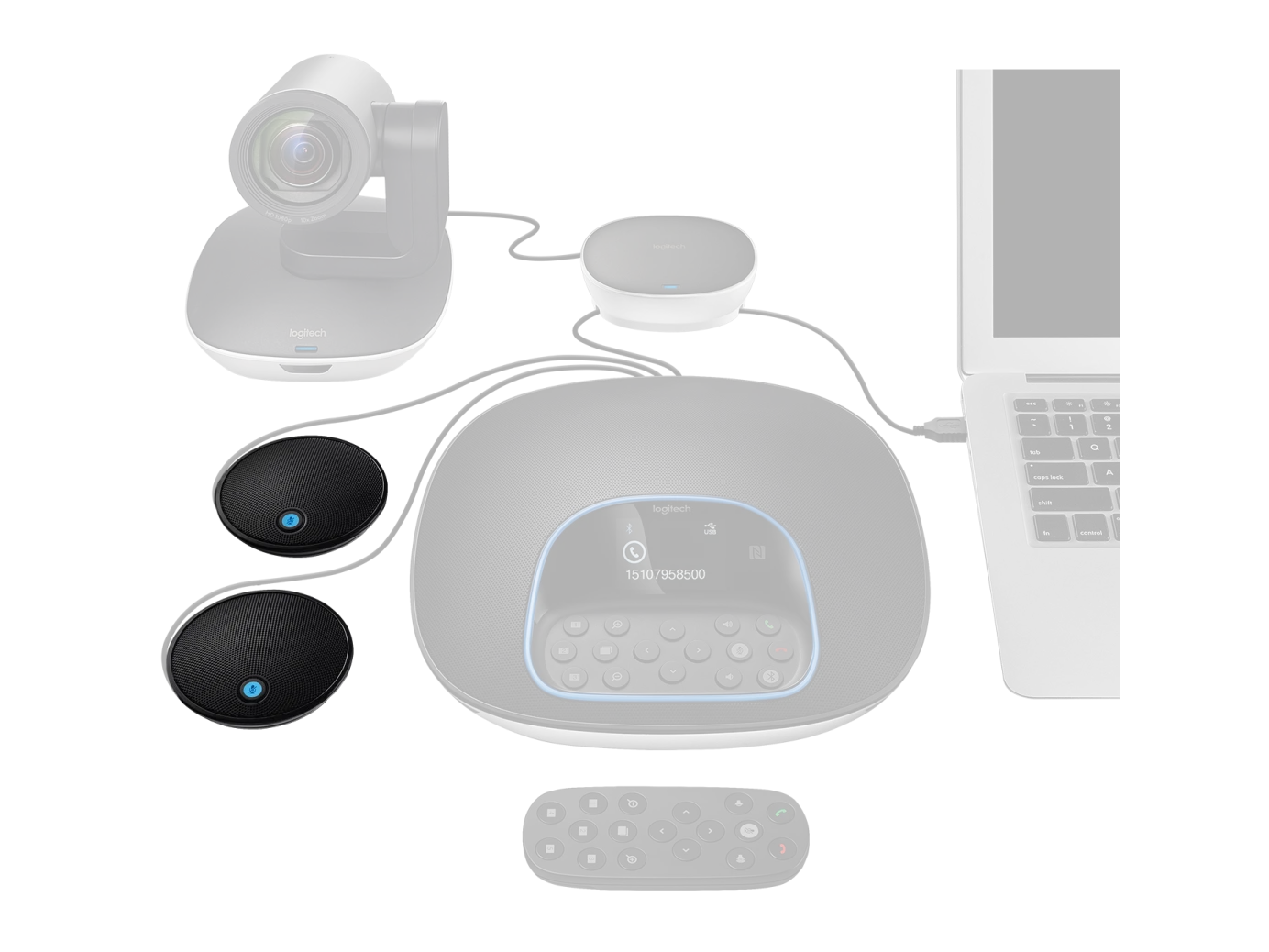 LOGITECH GROUP EXPANSION MICROPHONES FOR VIDEO AND AUDIO CONFERENCING 989-000171 thumbnail 2