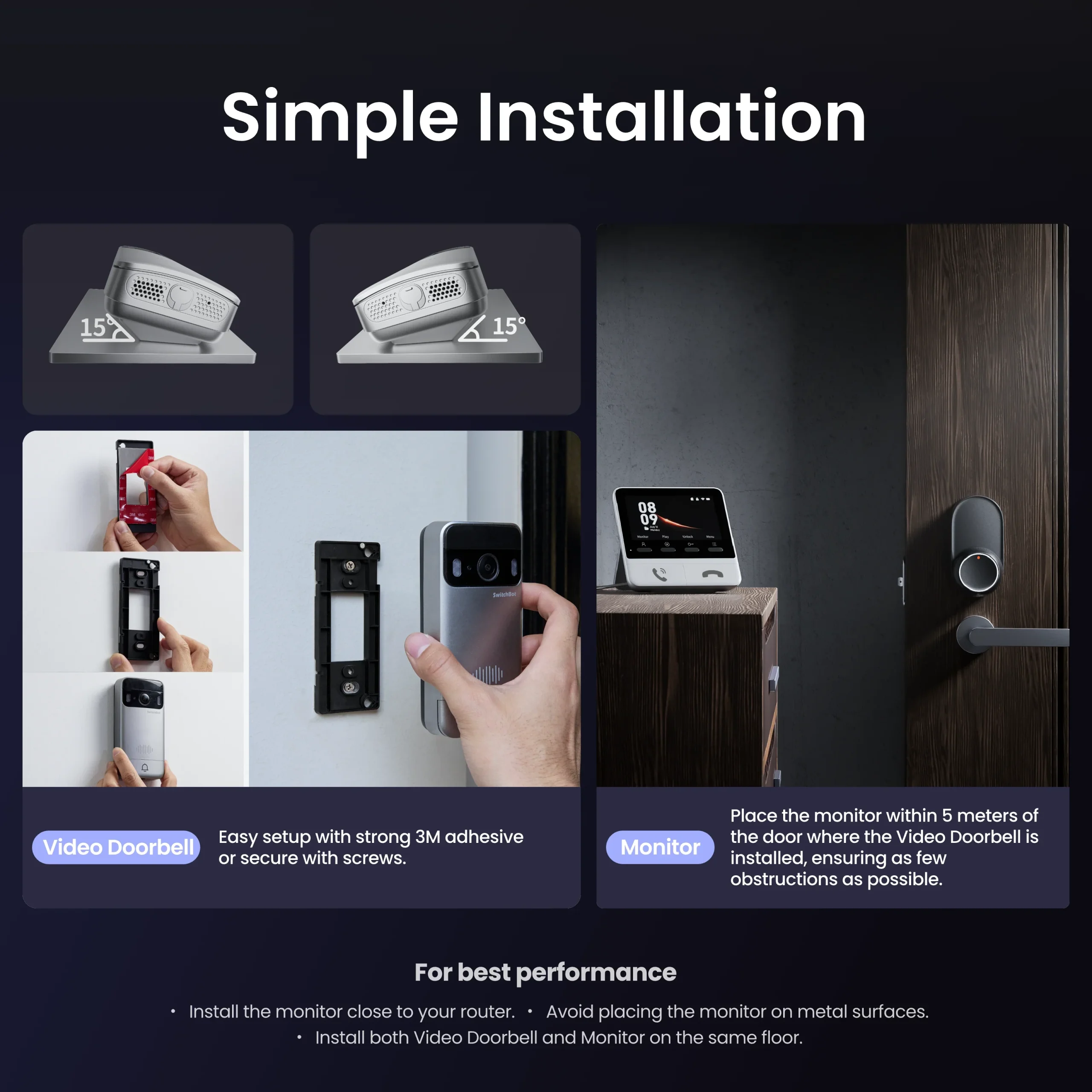SWITCHBOT SMART VIDEO DOORBELL WITH MONITOR W6702001 thumbnail 7