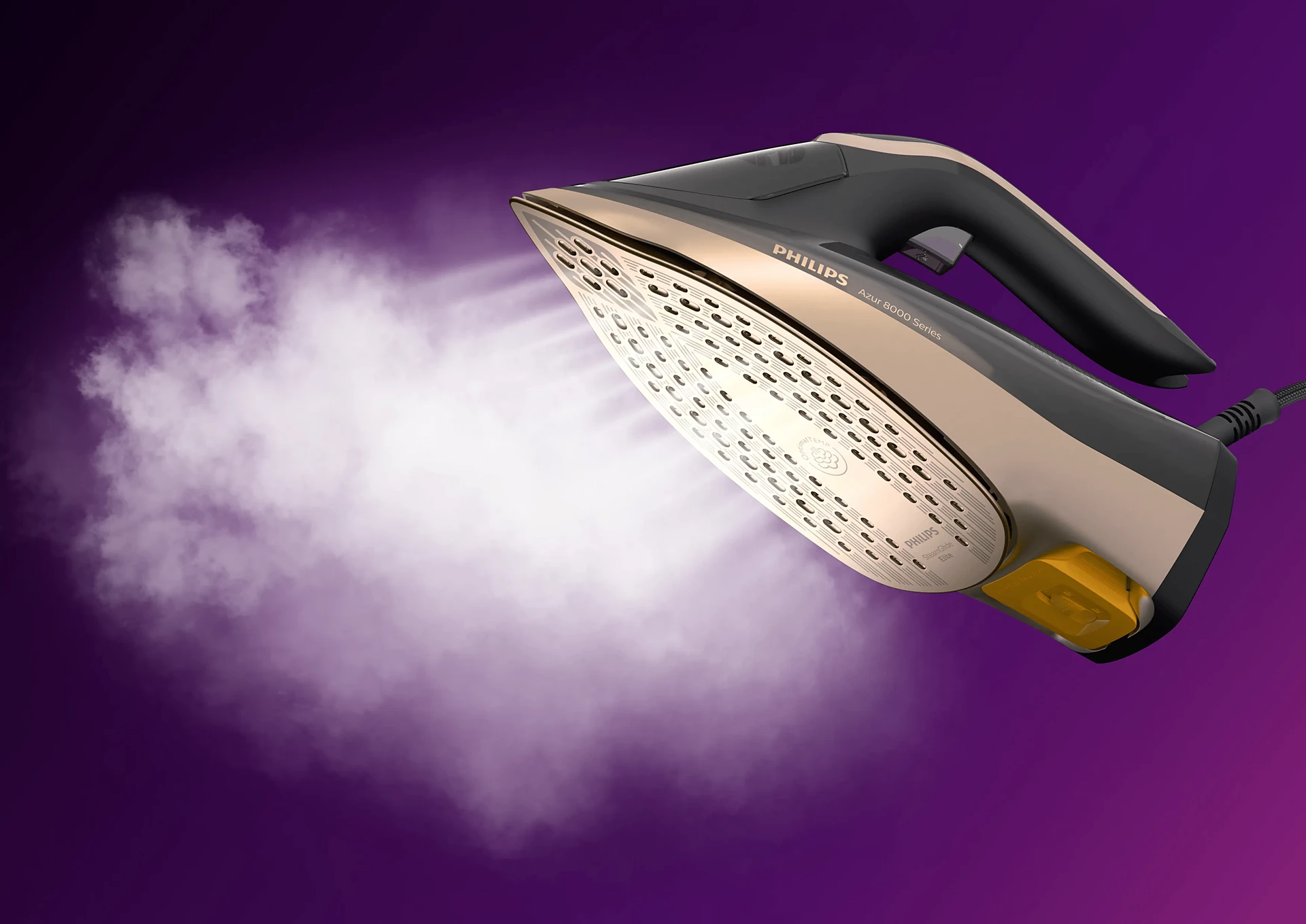 PHILIPS AZUR 8000 SERIES STEAM IRON 3000W BLACK-ROSE GOLD DST804186 thumbnail 8
