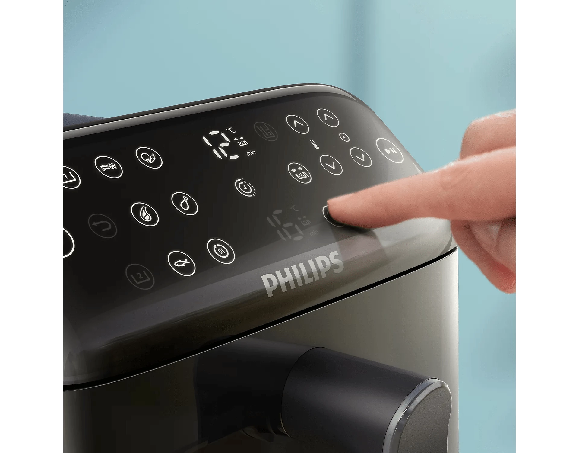 PHILIPS AIRFRYER 4000 SERIES STACKED DUAL BASKET BLACK NA46009 thumbnail 8