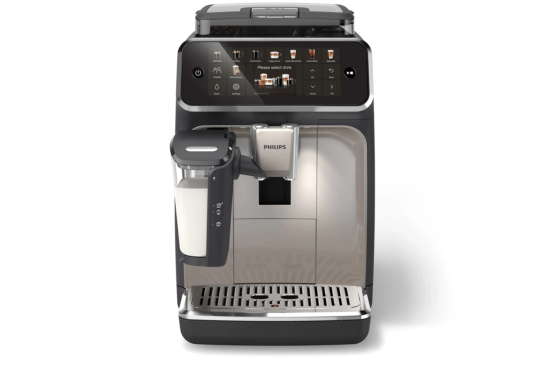 PHILIPS FULLY AUTOMATIC ESPRESSO MACHINE WITH LATTEGO 5500 SERIES BLACK EP554790 thumbnail 4