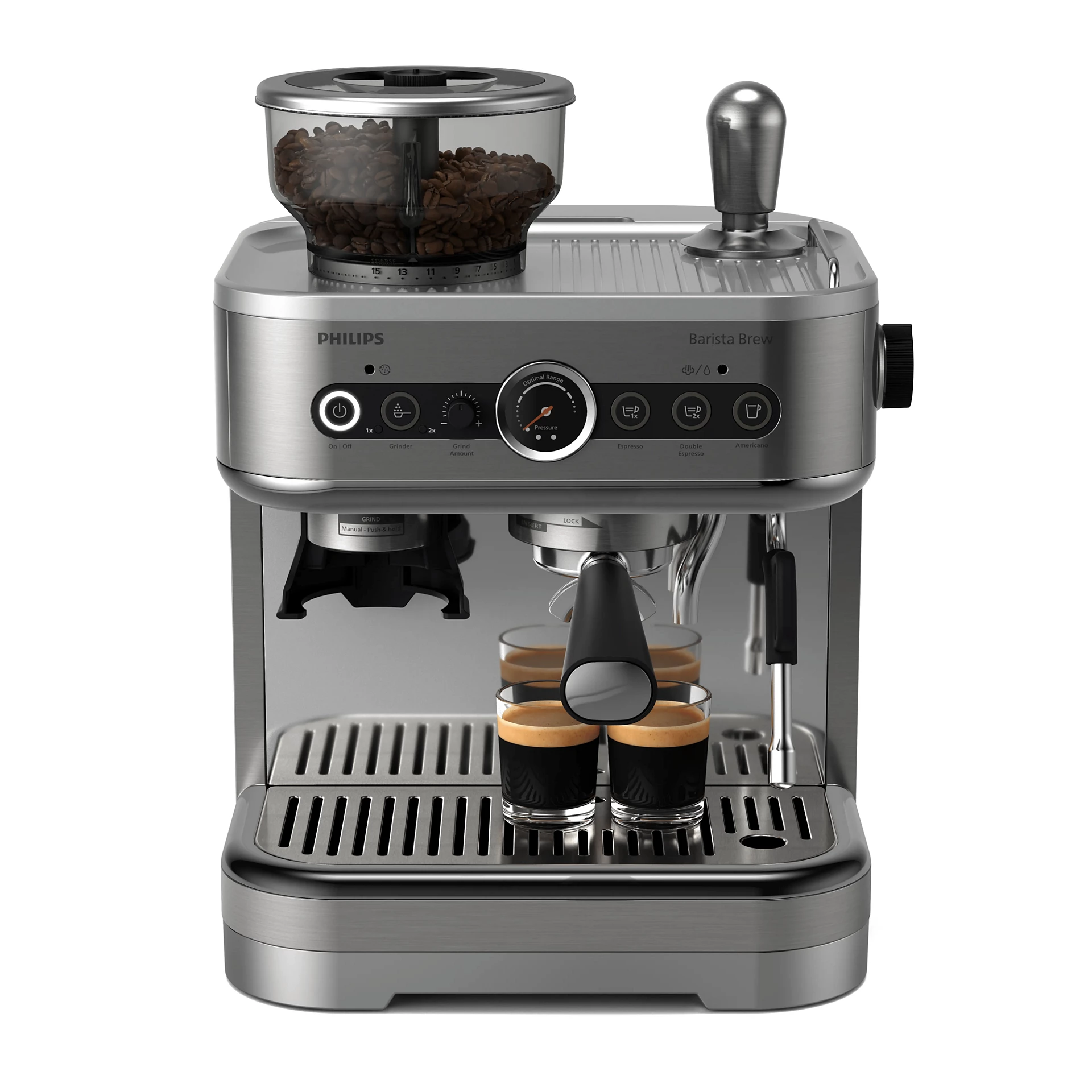 PHILIPS ESPRESSO MACHINE BARISTA BREW SILVER PSA3228001 thumbnail 3