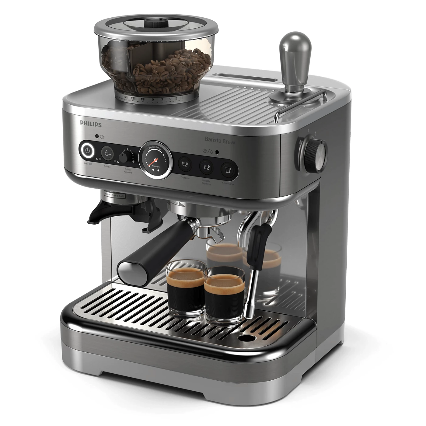 PHILIPS ESPRESSO MACHINE BARISTA BREW SILVER PSA3228001