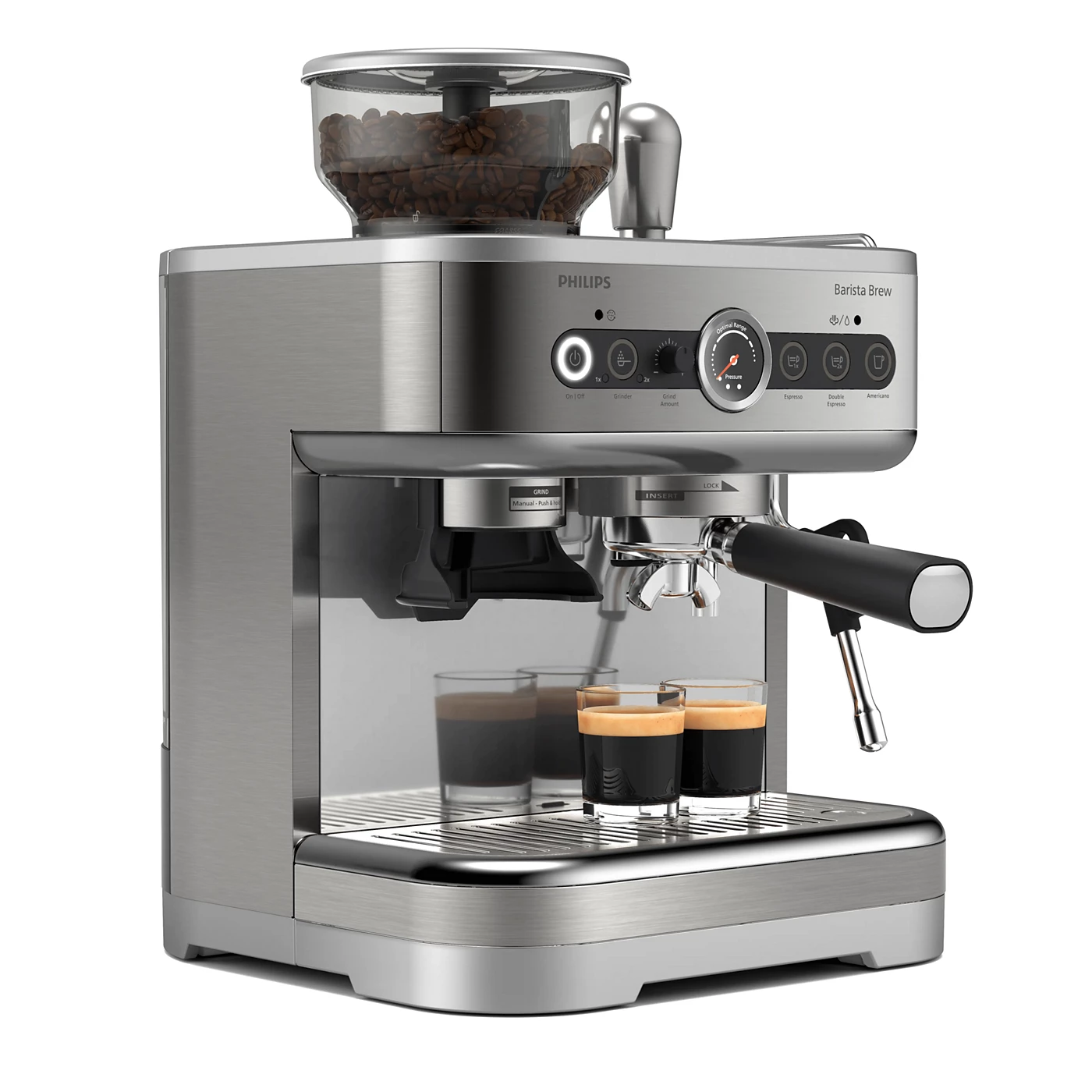 PHILIPS ESPRESSO MACHINE BARISTA BREW SILVER PSA3228001 thumbnail 9