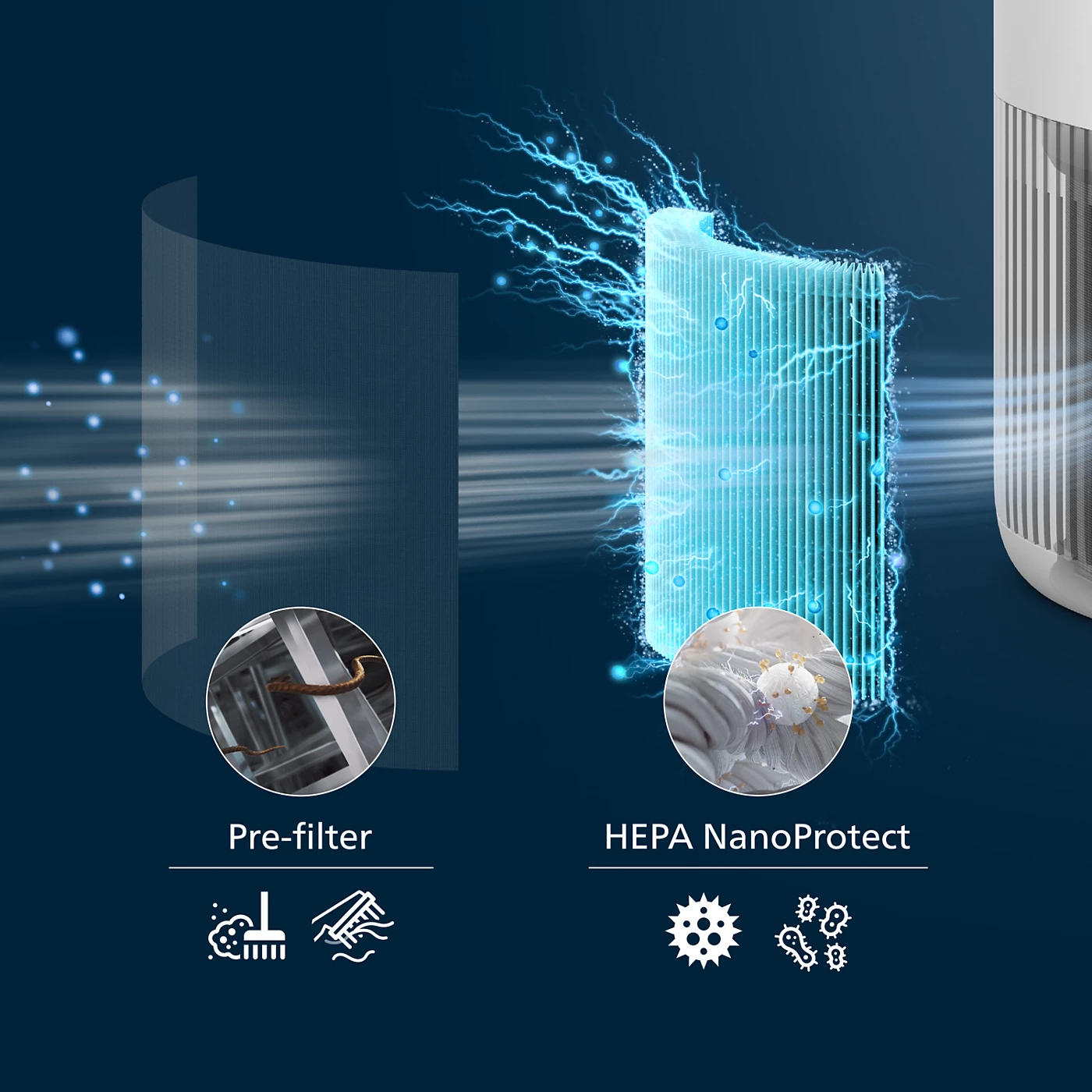 PHILIPS PURE PROTECT MINI AIR PURIFIER WHITE AC092010 thumbnail 9