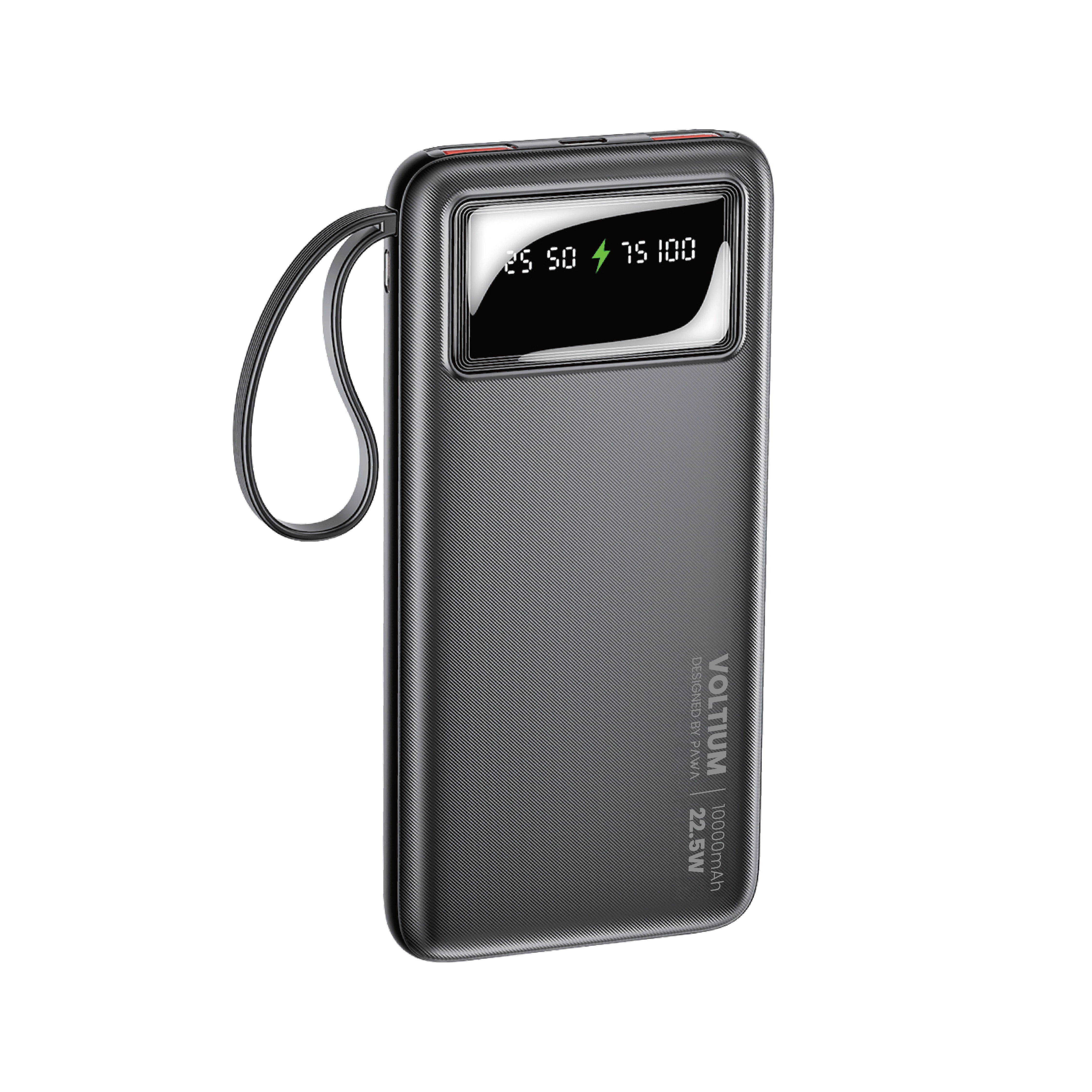 PAWA LITE VOLTIUM 10000MAH CAPACITY POWER BANK 22.5W BLACK PW-PBVT10TT-BK