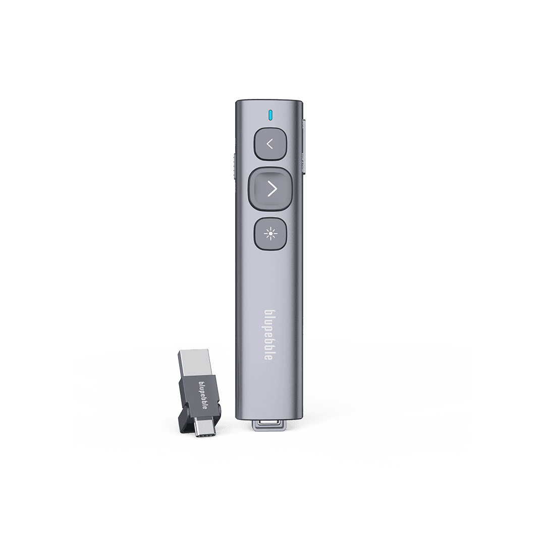 BLUPEBBLE WAND REMOTE BT PRESENTER WITH USB A & USB C RECEIVER GREY BP-WANDBT-GY thumbnail 2