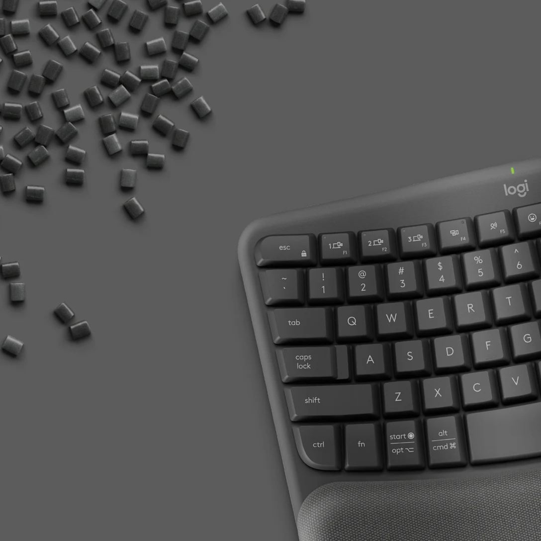 LOGITECH WAVE KEYS WIRELESS ERGONOMIC KEYBAORD BLACK ENG/ARB 920-012312 thumbnail 4