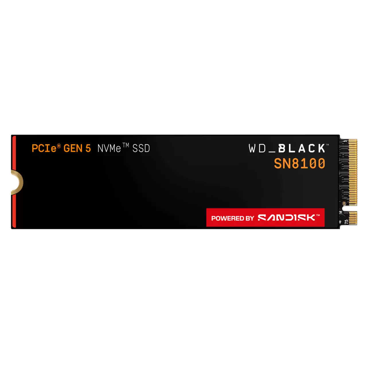 WD BLACK SN8100 GAME DRIVE GAMING DISQUE 1TB SSD GEN5 14900MB/S S NVME BLACK WDS100T1X0M