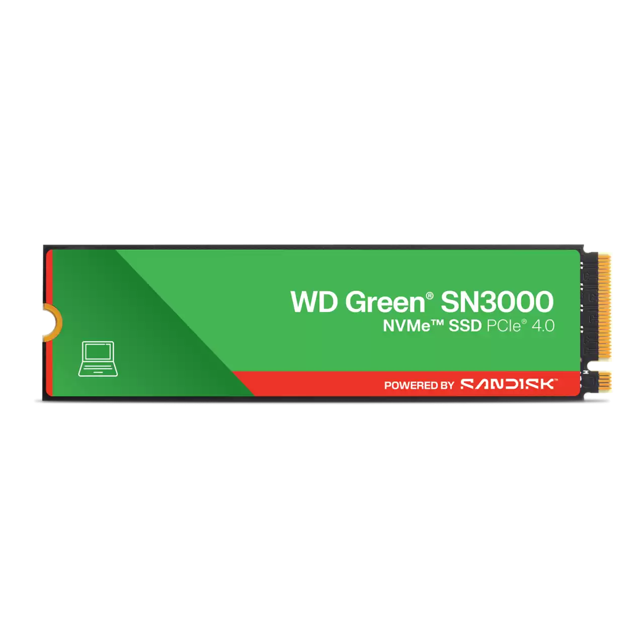 WD INTERNAL SSD 1TB SN3000 M.2 NVME 2280 PCIE 4.0 GREEN WDS100T4G0E-00CPS0 thumbnail 2