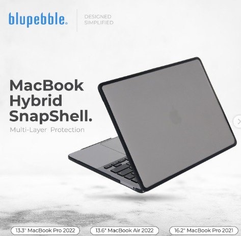 BLUPEBBLE MACBOOK HYBRID SNAPSHELL 13.3 INCH BP-MBHSS13PRO-BK