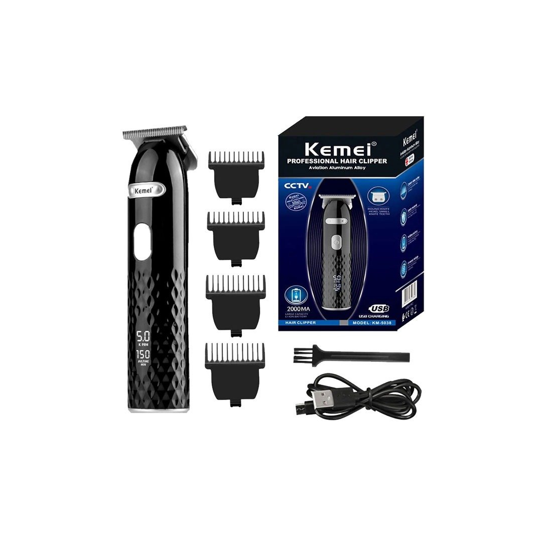 KEMEI PROFESSIONAL AVIATION ALUMINUM ALLOY HAIR CLIPPER TRIMMER KM-5038