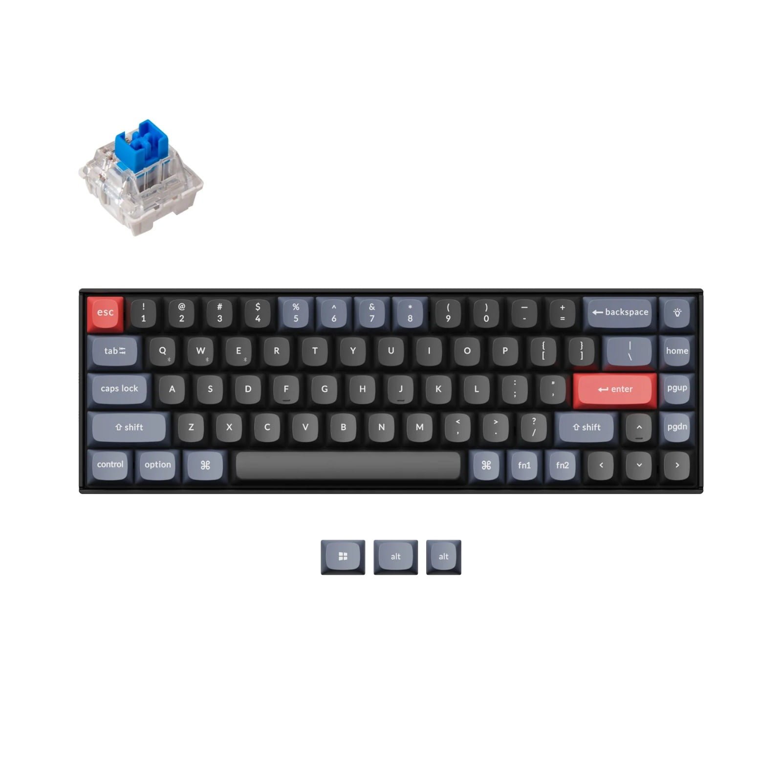 KEYCHRON K6 PRO 68 KEY ALUMINUM FRAME KEYCHRON K PRO MECHANICAL KEYBOARD RGB BLUE SWITCHES K6P-G2