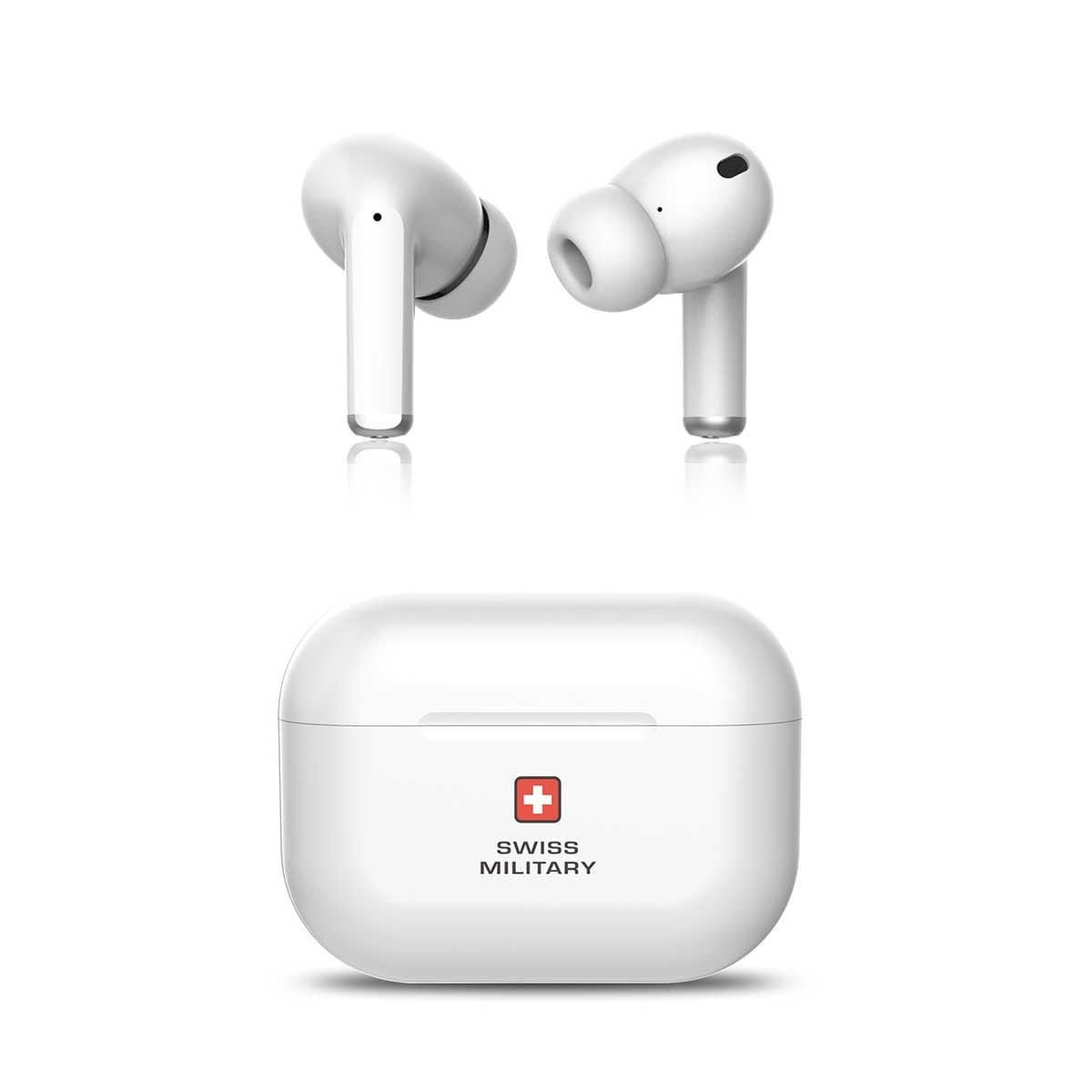 SWISS MILITARY DELTA TRUE WIRELESS EARBUDS WHITE