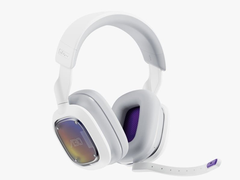ASTRO A30 WIRELESS HEADSET FOR PS4/PS5 WHITE/PURPLE