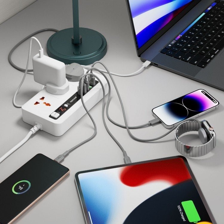 PORODO ULTIMATE HOME AND OFFICE KIT MULTI PORT POWER HUB 4USB A TO USB C thumbnail 3