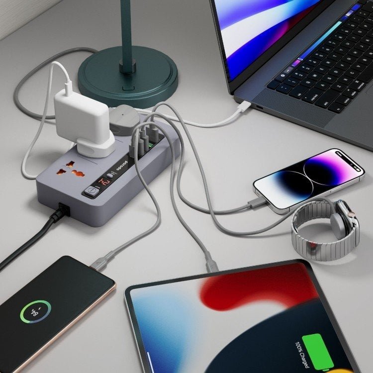 PORODO ULTIMATE HOME AND OFFICE KIT MULTI PORT POWER HUB 4USB A TO USB C thumbnail 2