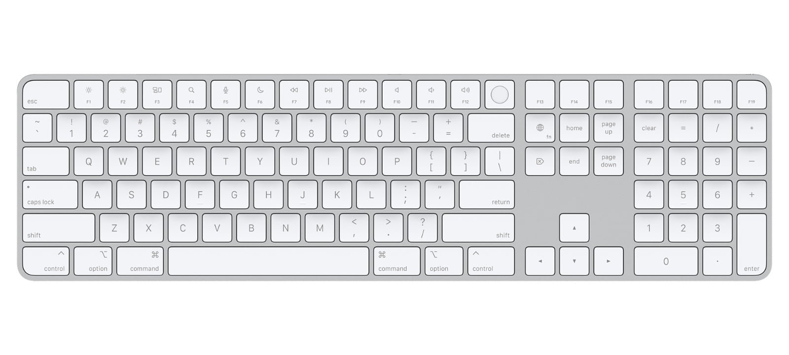 APPLE MAGIC KEYBOARD WITH TOUCH ID AND NUMERIC KEYPAD MK2C3 ARABIC