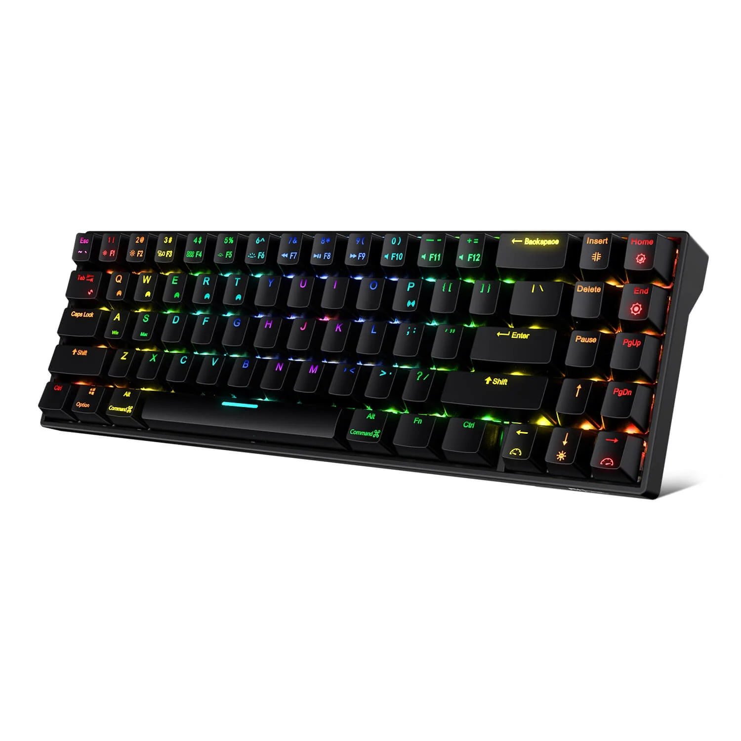 ROYAL KLUDGE GAMING KEYBOARD DUAL MODE RGB HOT PLUG BLUE SWITCH BLACK RK71