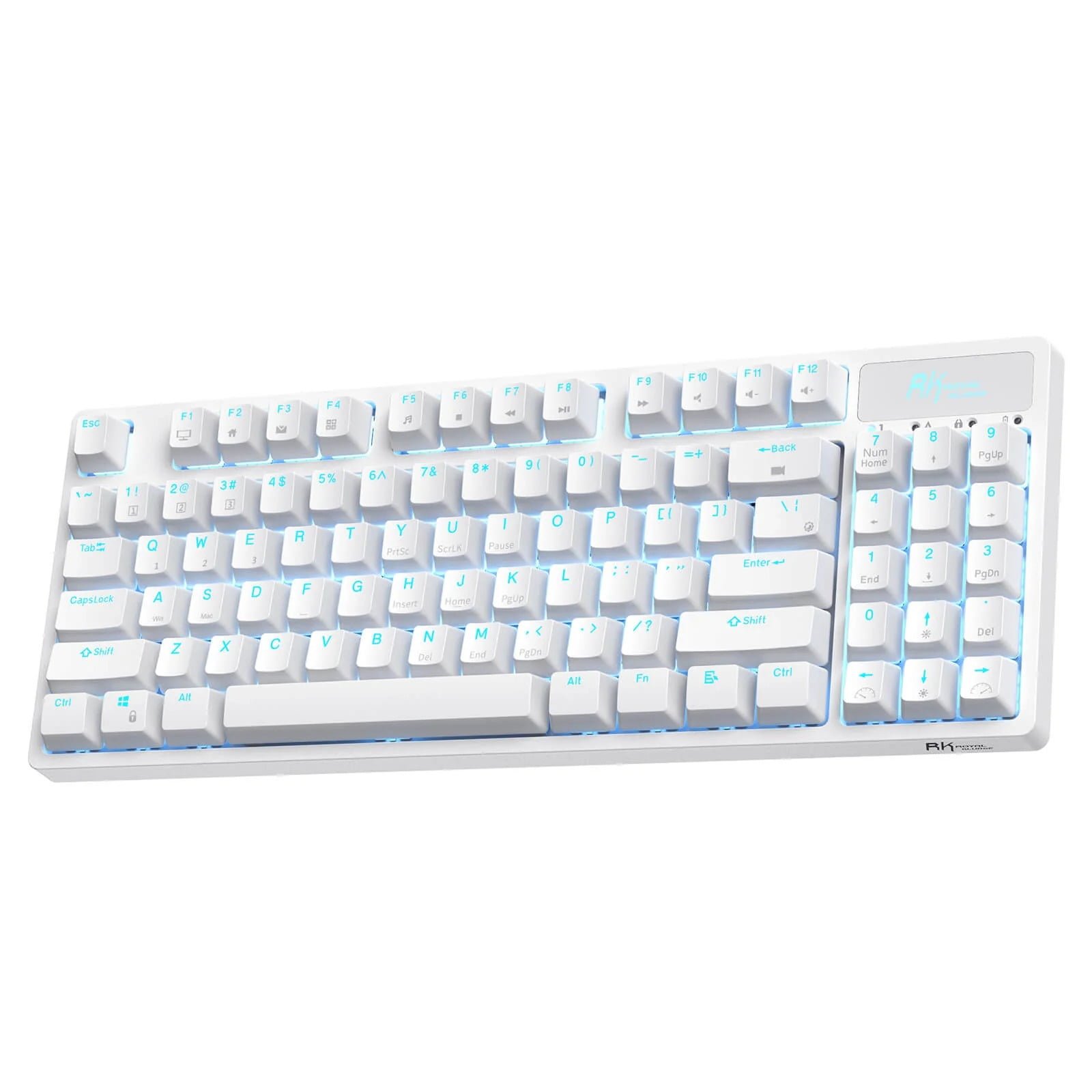 ROYAL KLUDGE MECHANICAL KEYBOARD RGB TRI MODE HOT SWAP RED SWITCH WHITE RK89