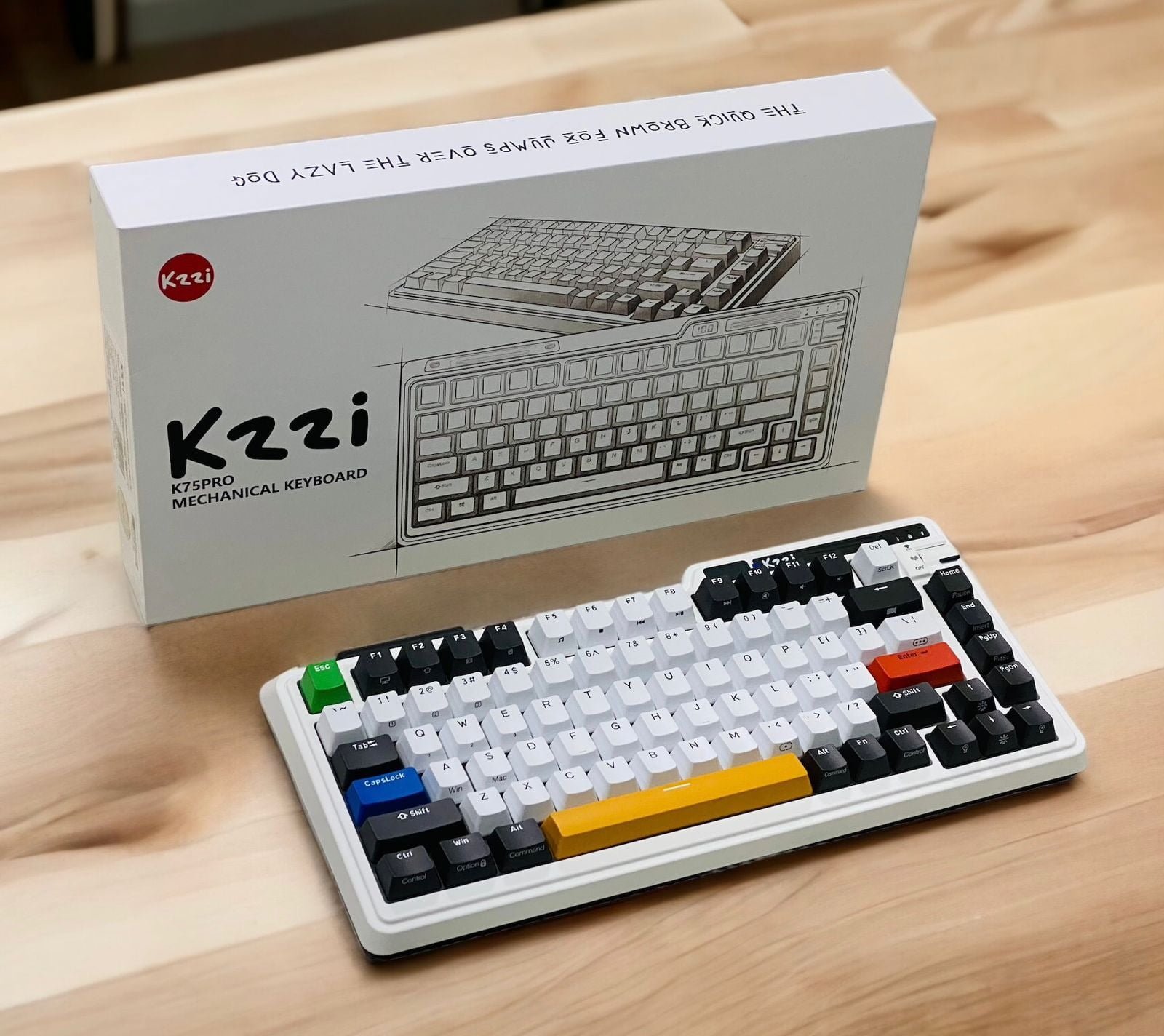 KZZI ETERNITY TACTILE SWITCH KEYBOARDRGB TRI-MODES HOT-SWAP ARCADES GAMES K75 PRO