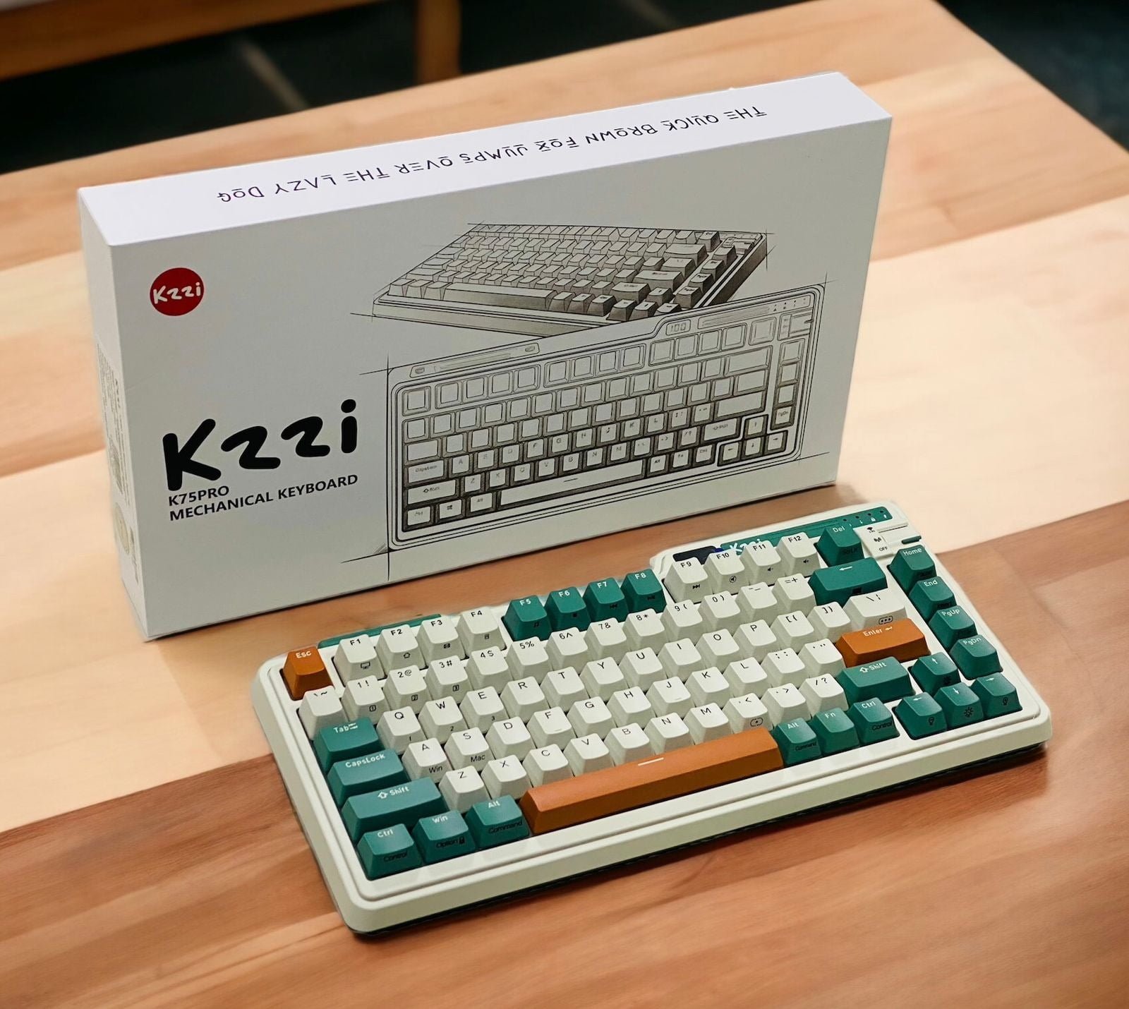 KZZI MOMENT LINEAR SWITCH KEYBOARD RGB TRI-MODES HOT-SWAP TIMING MACHINE K75 PRO