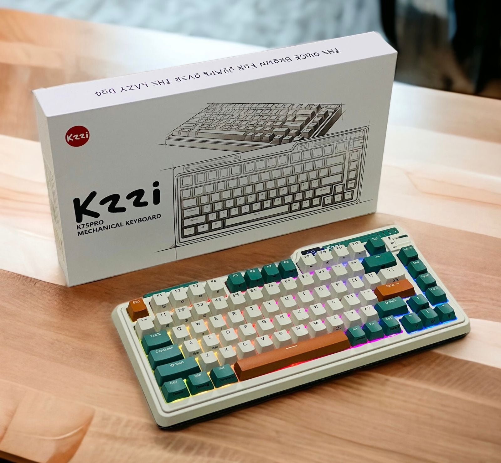 KZZI ETERNITY TACTILE SWITCH KEYBOARDRGB TRI-MODES HOT-SWAP TIMING MACHINE K75 PRO